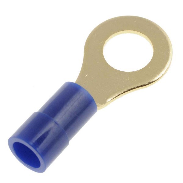 16-14 Gauge Ring Audio Terminal, 1/4 In., Blue