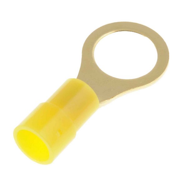 12-10 Gauge Ring Audio Terminal, 3/8 In., Yellow