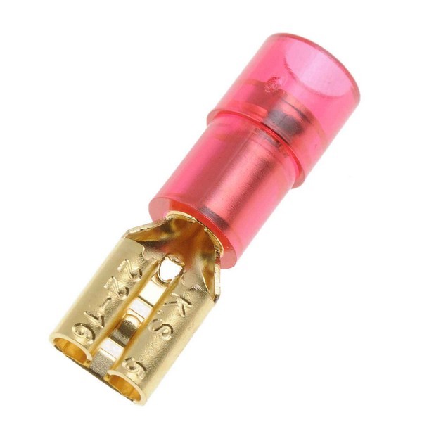 22-18 Gauge Female Audio Disconnect, .187 In, Red