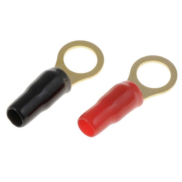 8 Gauge Ring Insulated Terminal, 3/8 In.