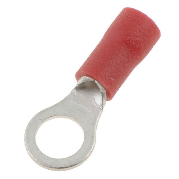 22-18 Gauge Ring Terminal, No. 10, Red