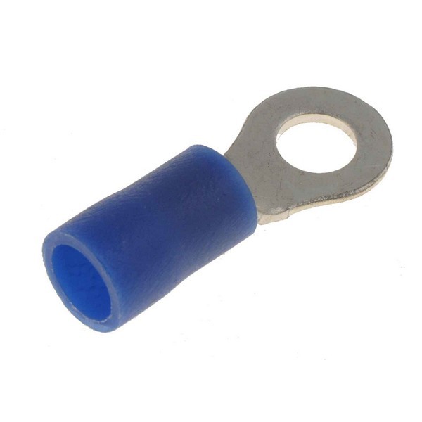 16-14 Gauge Ring Terminal, No. 8, Blue
