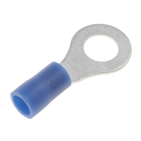 16-14 Gauge Ring Terminal, 1/4 In., Blue