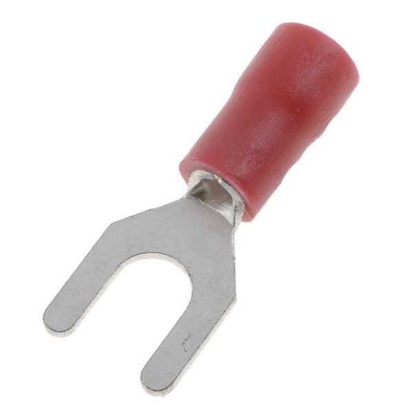 22-18 Gauge Spade Terminal, No. 8, Red