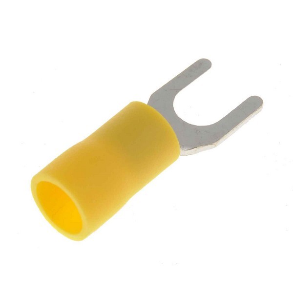 12-10 Gauge Spade Terminal, No. 10, Yellow