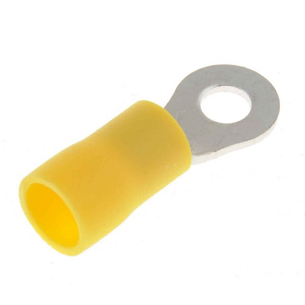 12-10 Gauge Ring Terminal, No. 8, Yellow