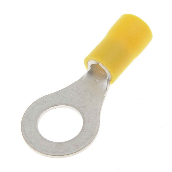 12-10 Gauge Ring Terminal, 5/16 In., Yellow
