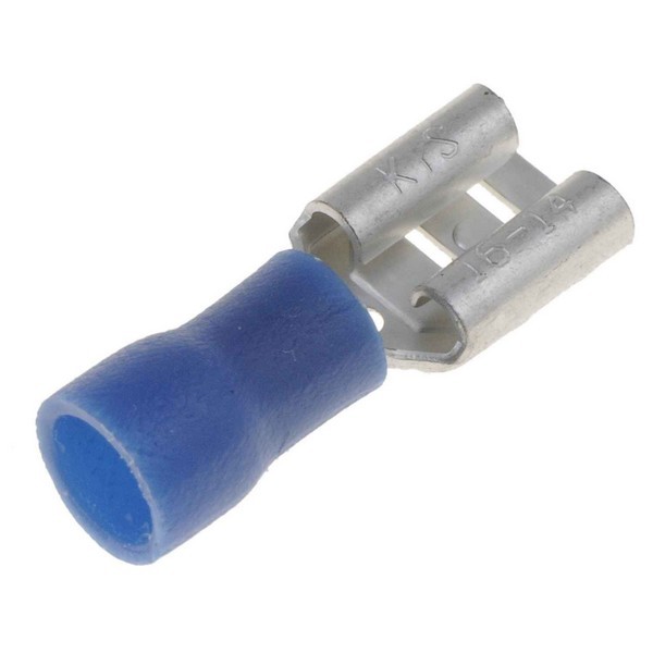 16-14 Gauge Female Disconnect, .250 In., Blue
