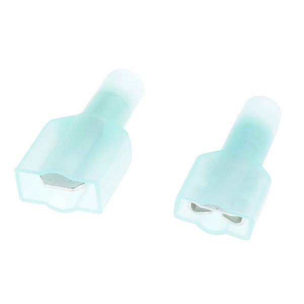 16-14 Gauge Male/Female Set Fully Insulated Quick Disconnect, .250 In., Blue