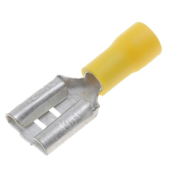 12-10 Gauge Female Quick Disconnect, .375 In., Yellow