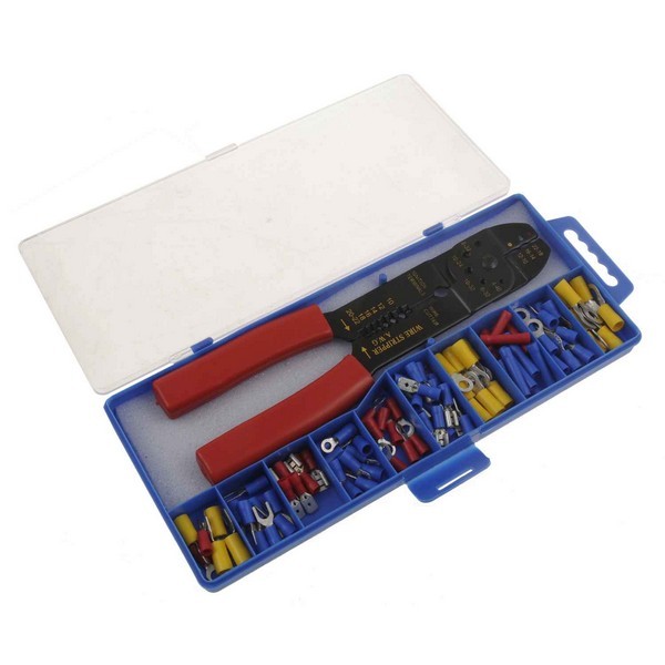 22-10 Gauge 100 Piece Terminal Kit W/ Crimper