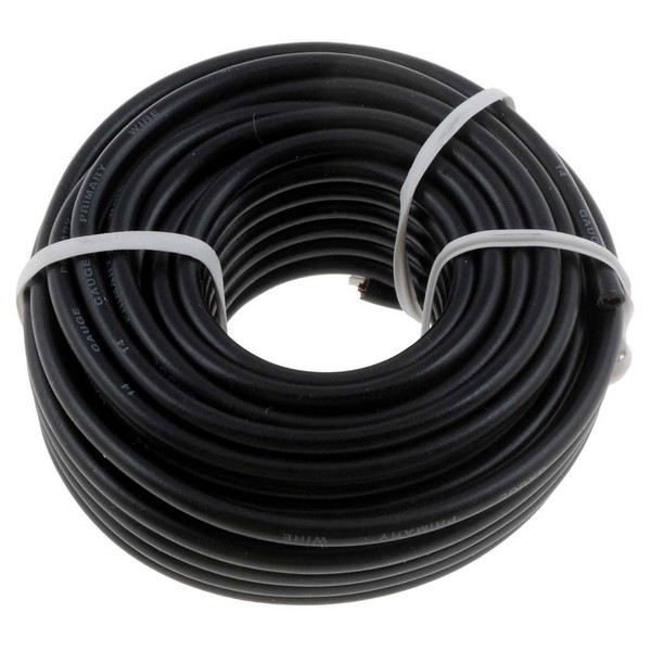 14 Gauge Black Primary Wire- Card