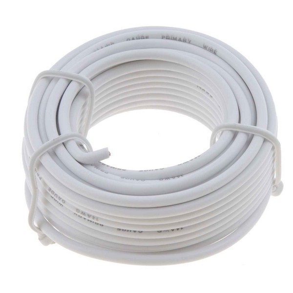 14 Gauge White Primary Wire- Card