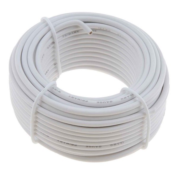 16 Gauge White Primary Wire- Card