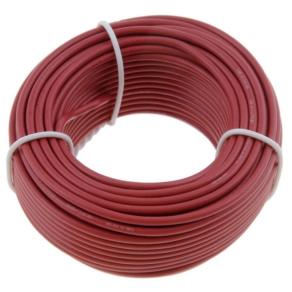 18 Gauge Red Primary Wire- Card