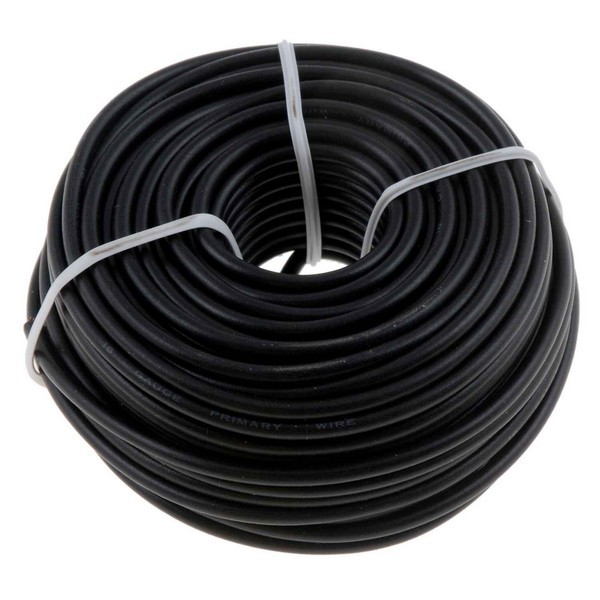 18 Gauge Black Primary Wire- Card