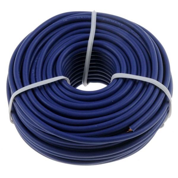 18 Gauge Blue Primary Wire- Card