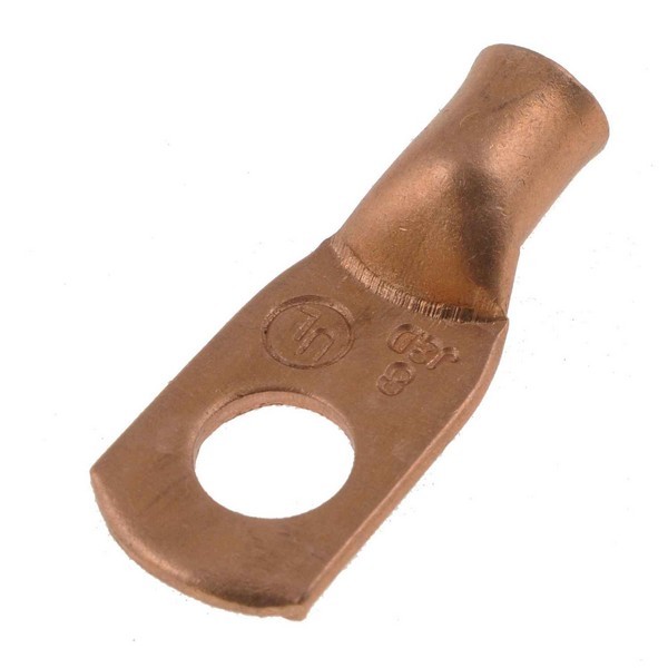 8 Gauge 1/4 In. Copper Ring Lugs