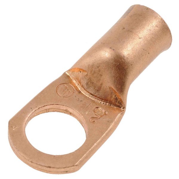 2 Gauge 1/2 In. Copper Ring Lugs