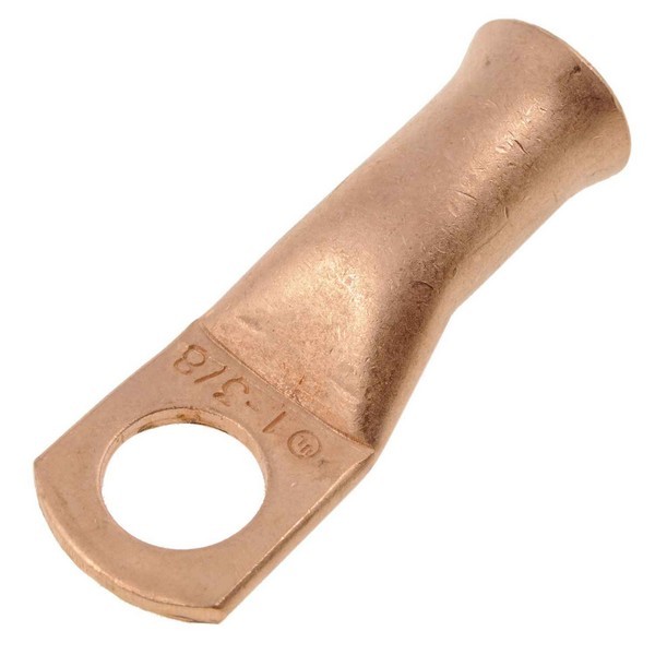 1 Gauge 3/8 In. Copper Ring Lugs