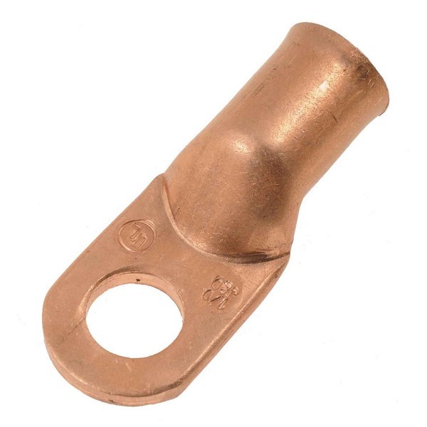 1/0 Gauge 3/8 In. Copper Ring Lugs
