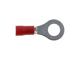 22-18 Gauge Ring Terminal, 1/4 In., Red