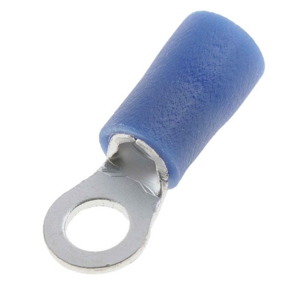 16-14 Gauge Ring Terminal, No. 6, Blue