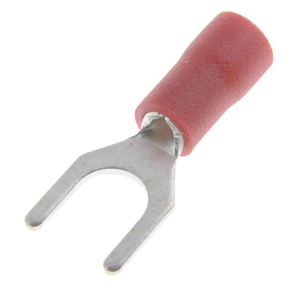 22-18 Gauge Spade Terminal, No. 10, Red