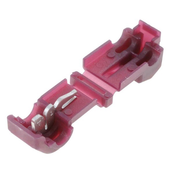 22-18 Gauge T-Tap Terminal, 4 Piece,  Red