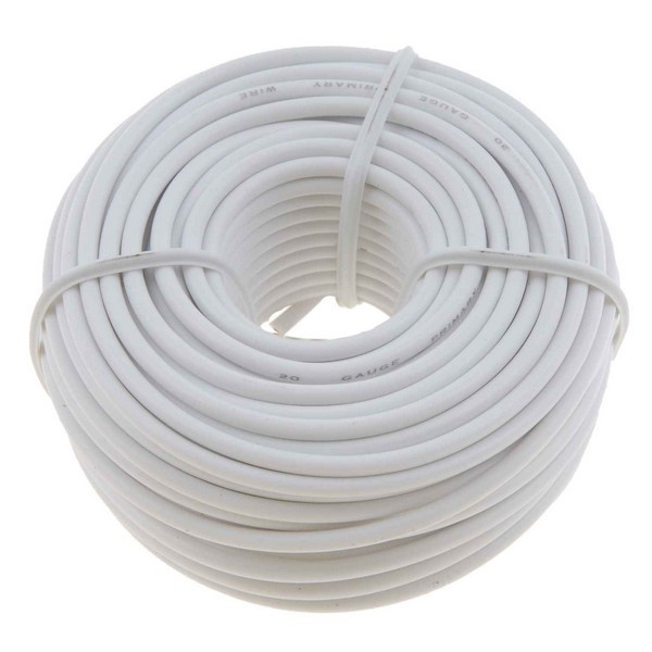 20 Gauge White Primary Wire- Card