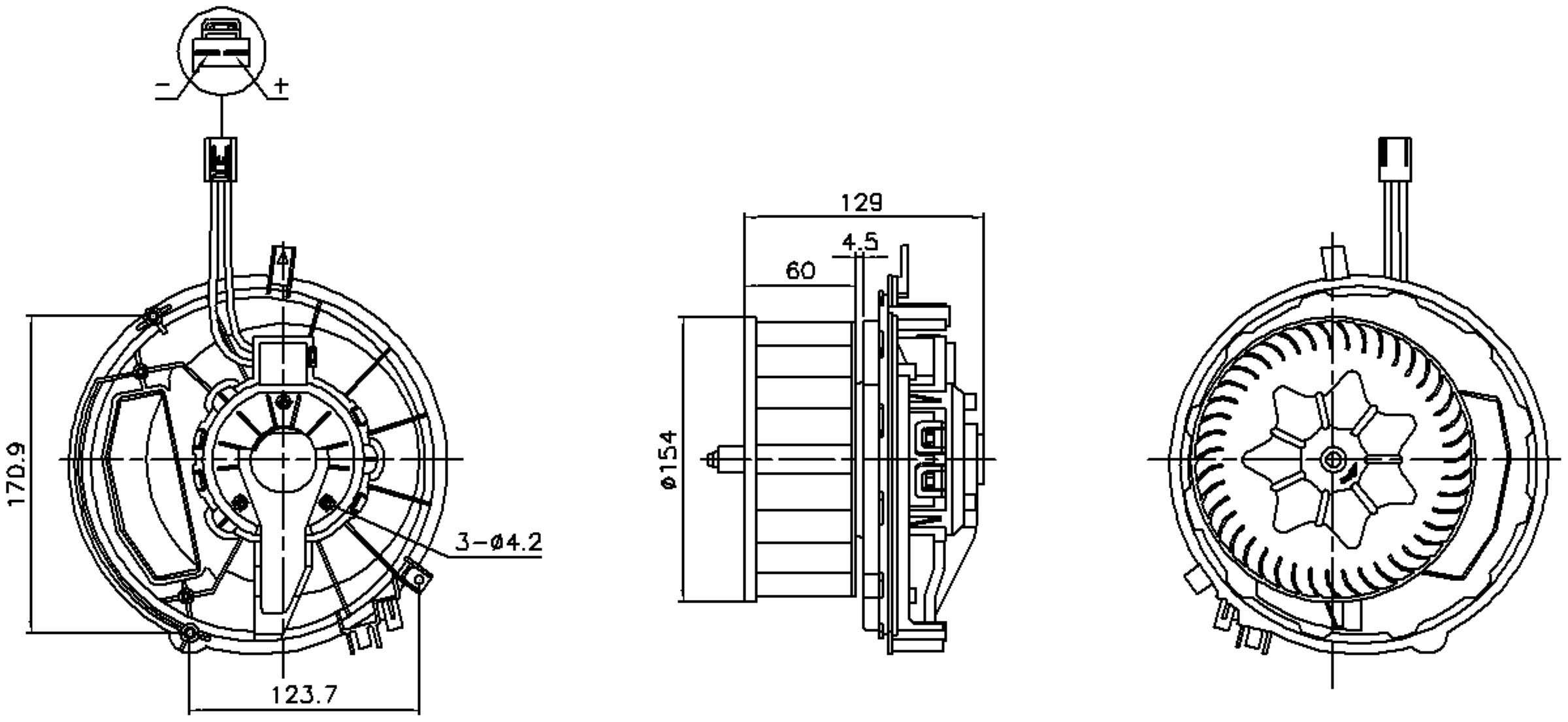HVAC Blower Motor Assembly