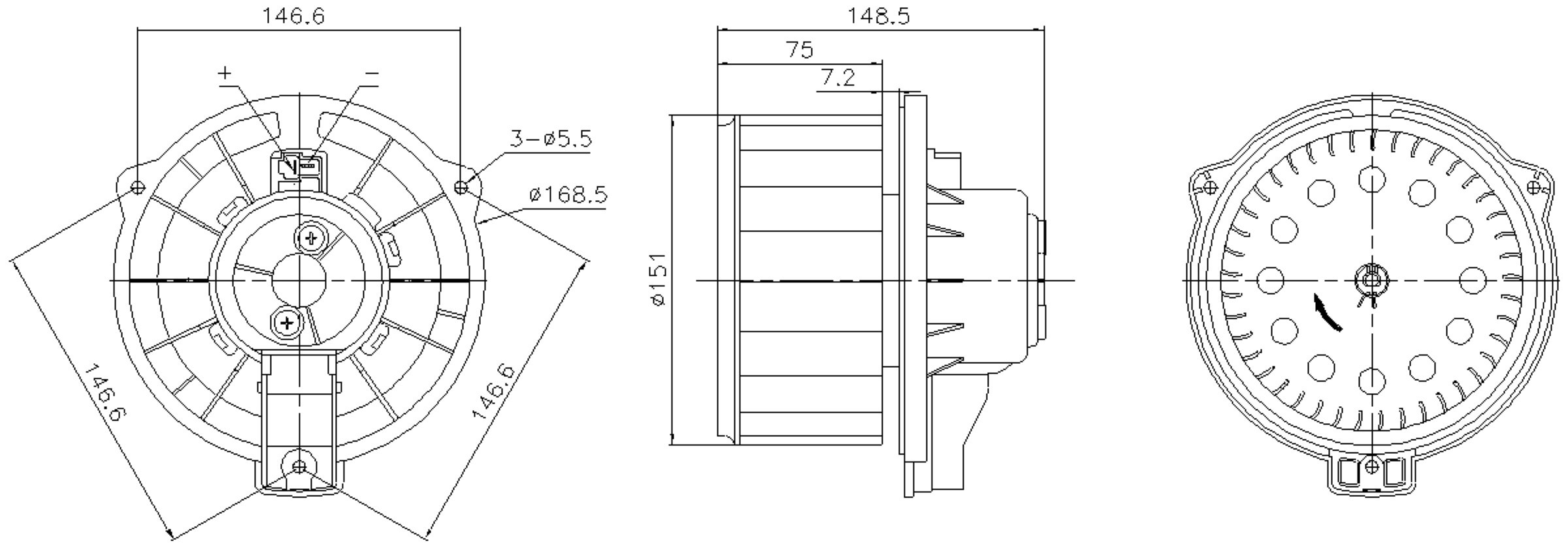 HVAC Blower Motor Assembly