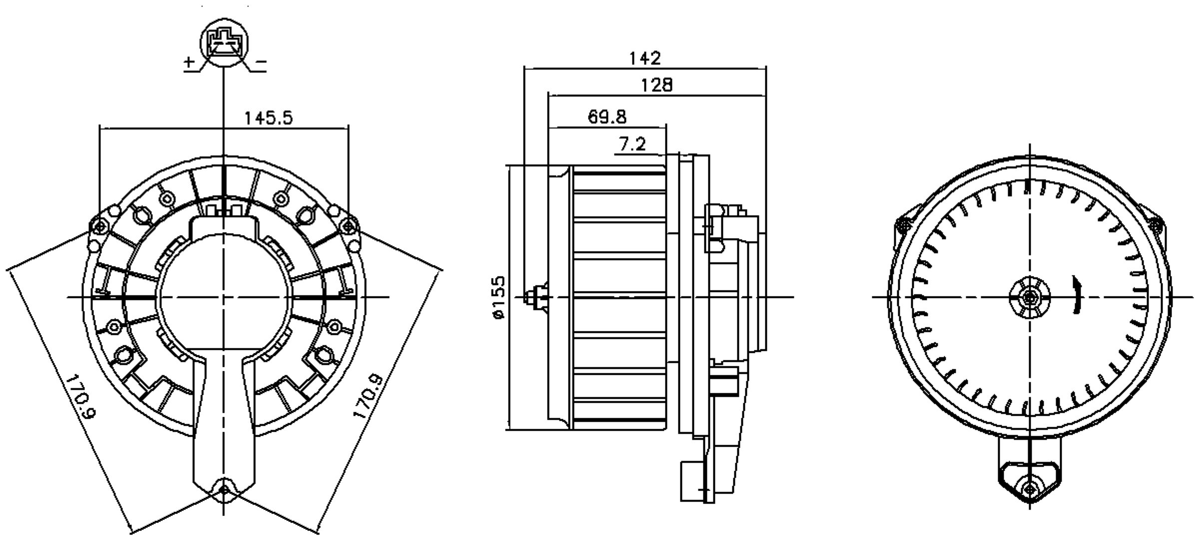 HVAC Blower Motor Assembly