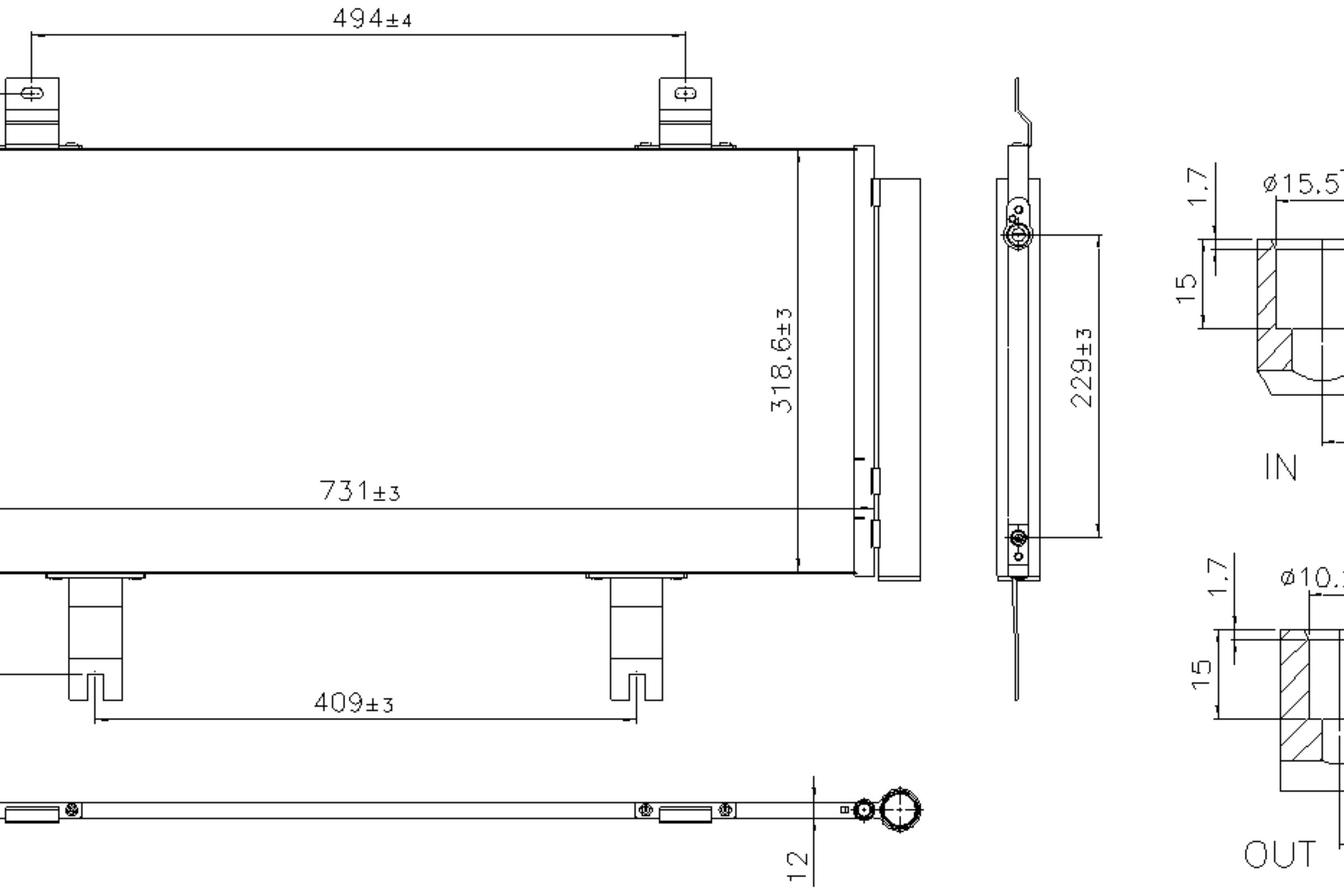 Air Conditioning Condenser/Receiver Drier Assembly