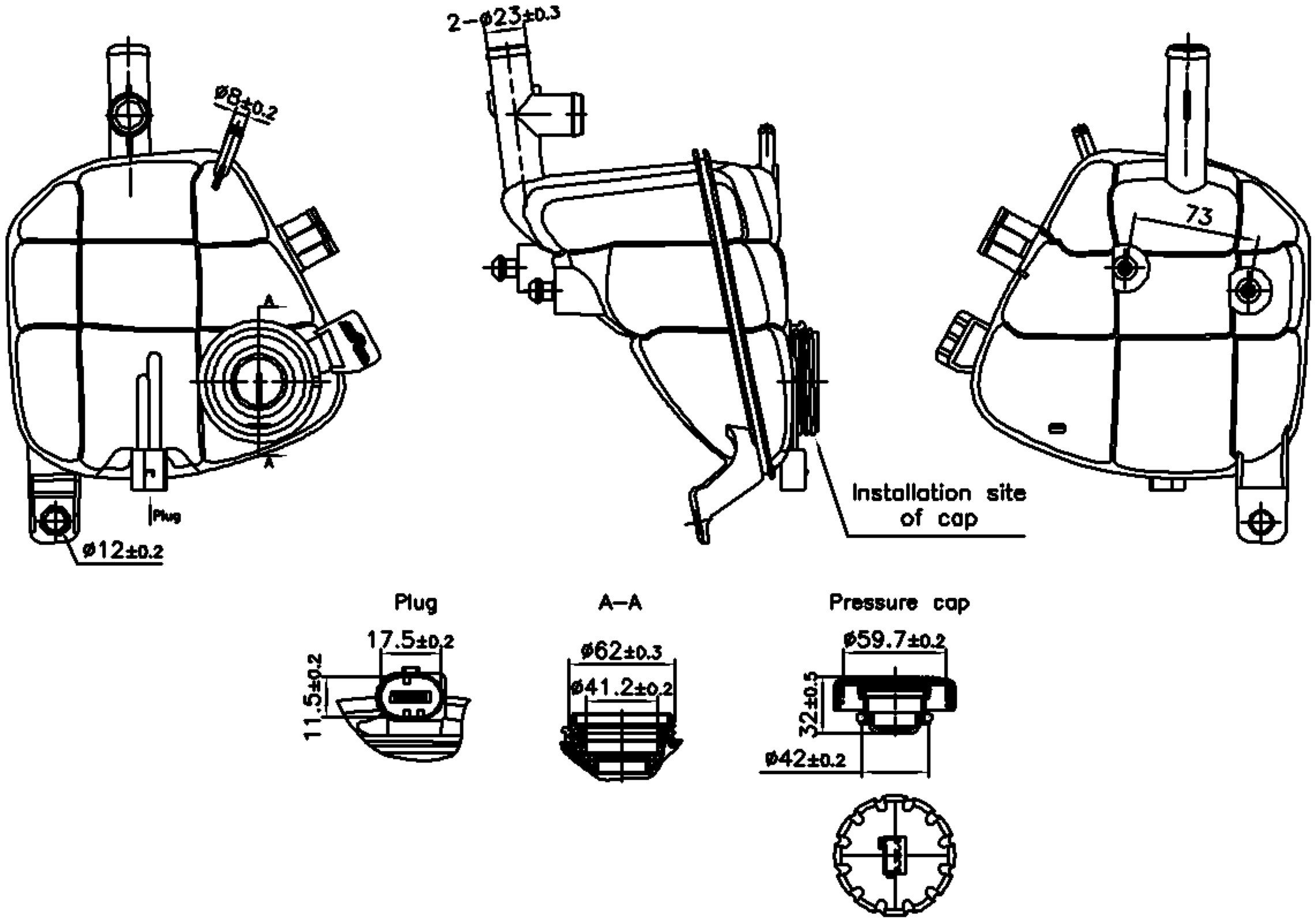 Engine Coolant Reservoir