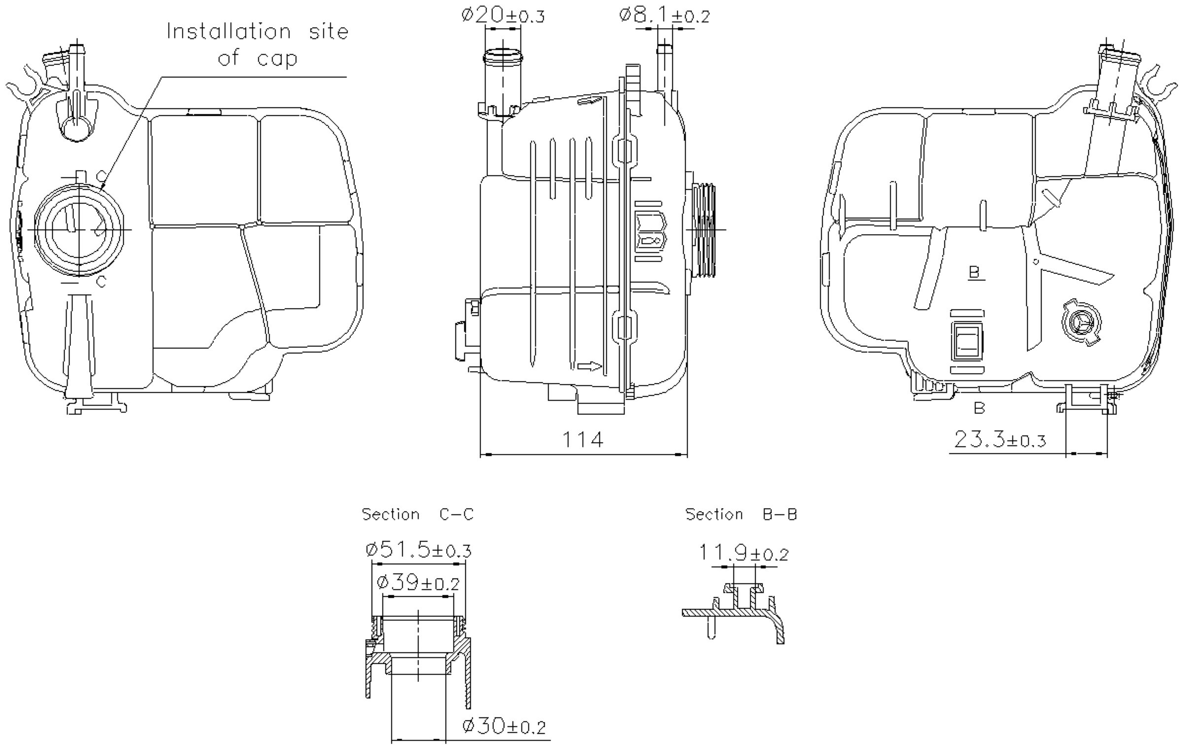 Engine Coolant Reservoir