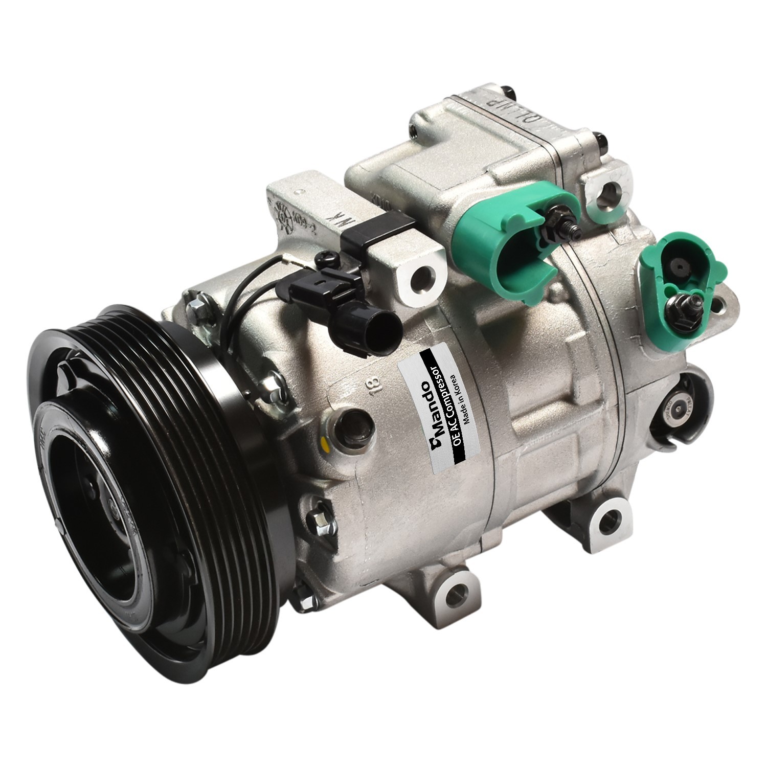 New OE AC Compressor w/ Clutch & Pre-filled Oil, Direct Replacement