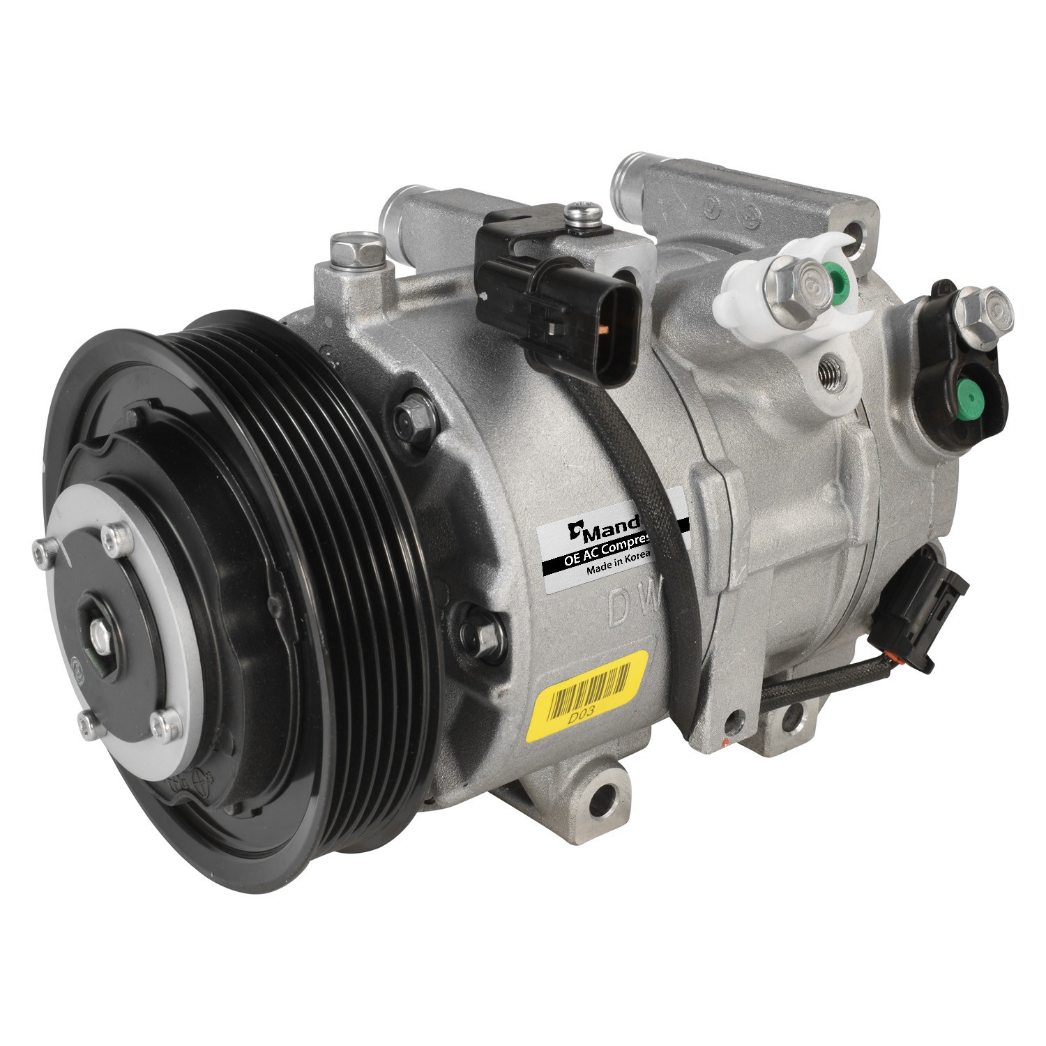 New OE AC Compressor w/ Clutch & Pre-filled Oil, Direct Replacement
