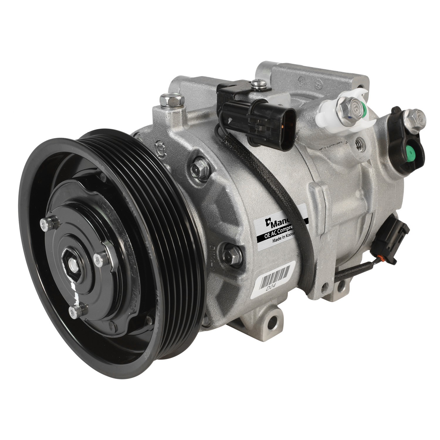 New OE AC Compressor w/ Clutch & Pre-filled Oil, Direct Replacement