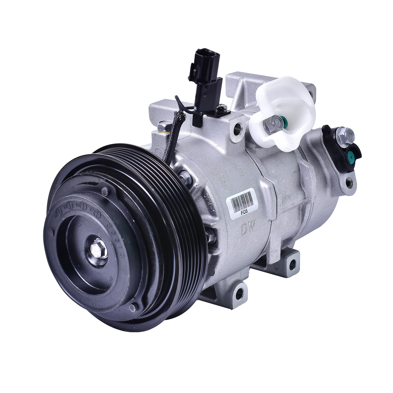 New OE AC Compressor w/ Clutch & Pre-filled Oil, Direct Replacement