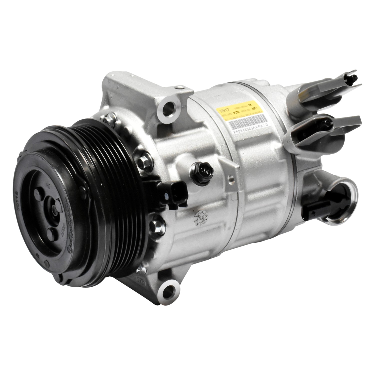 New OE AC Compressor w/ Clutch & Pre-filled Oil, Direct Replacement