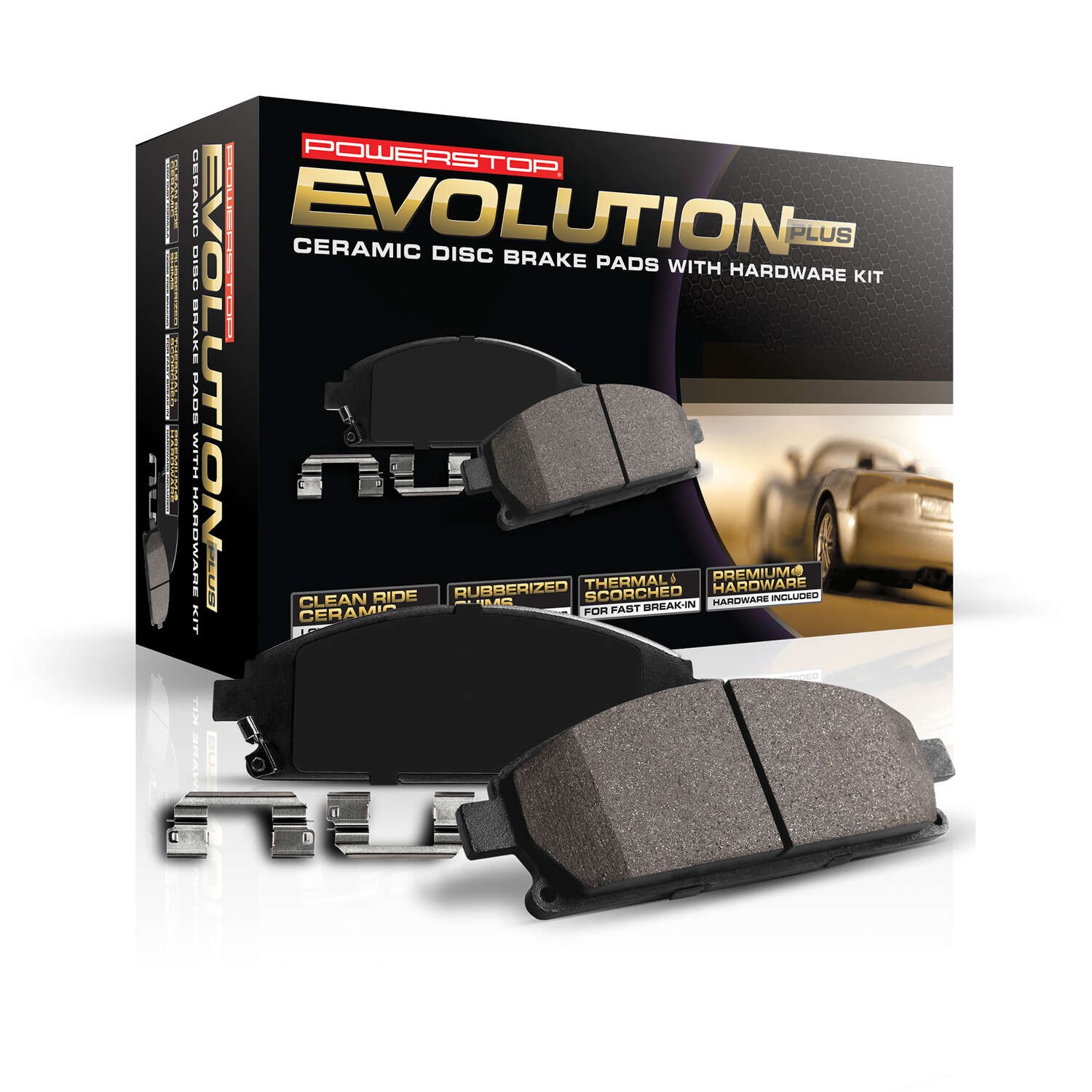 PowerStop - Z17 Low-Dust Ceramic Brake Pads with Hardware