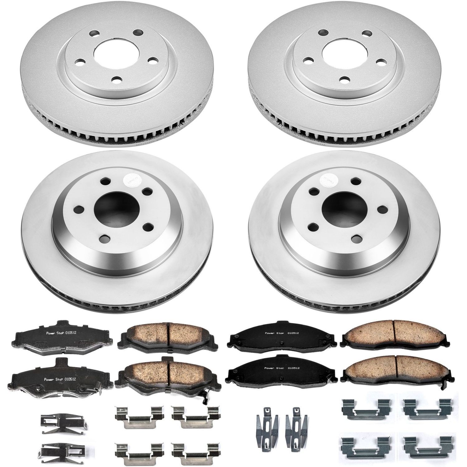 Genuine Geomet Coated Rotor and Low-Dust Ceramic Brake Pad Kit