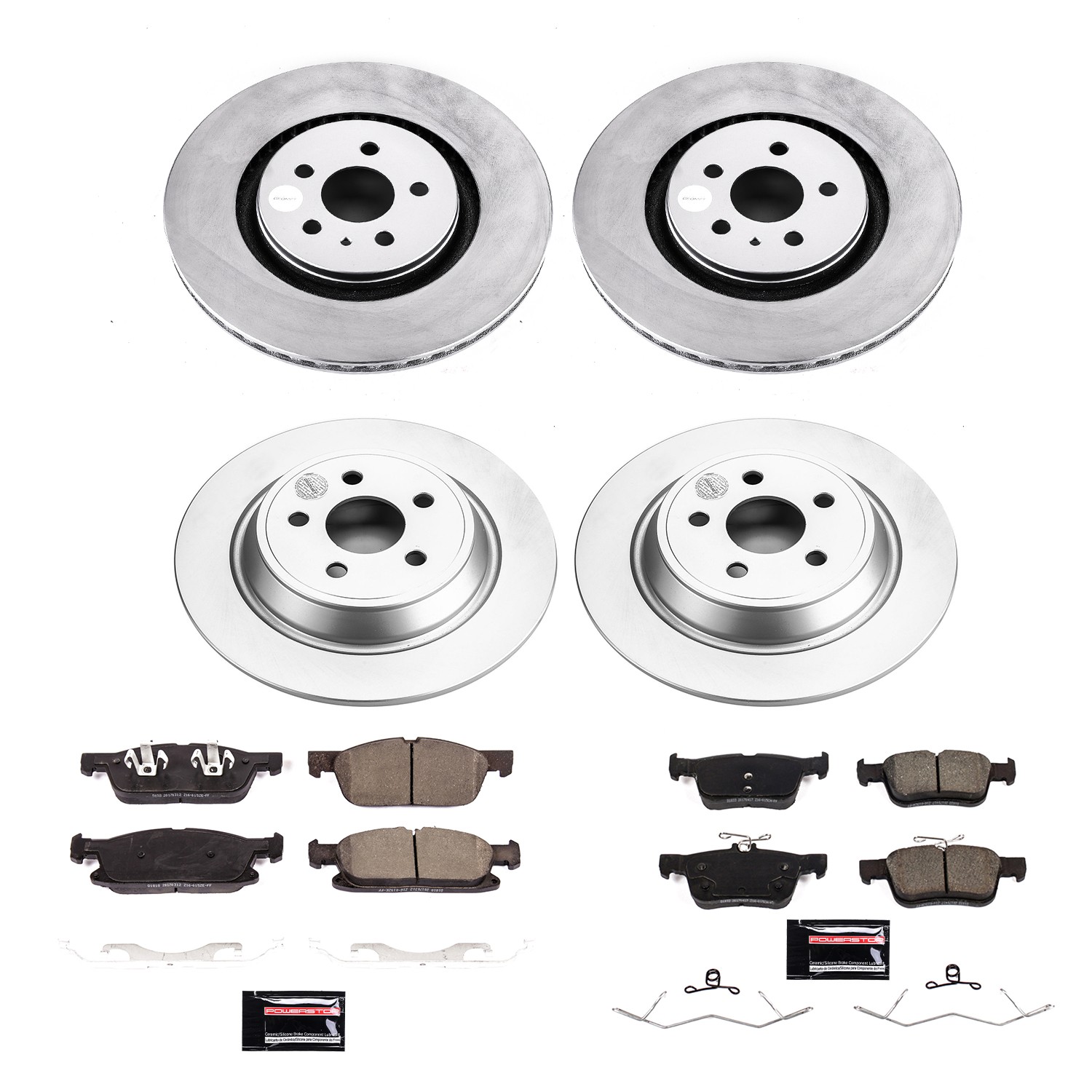 Genuine Geomet Coated Rotor and Low-Dust Ceramic Brake Pad Kit