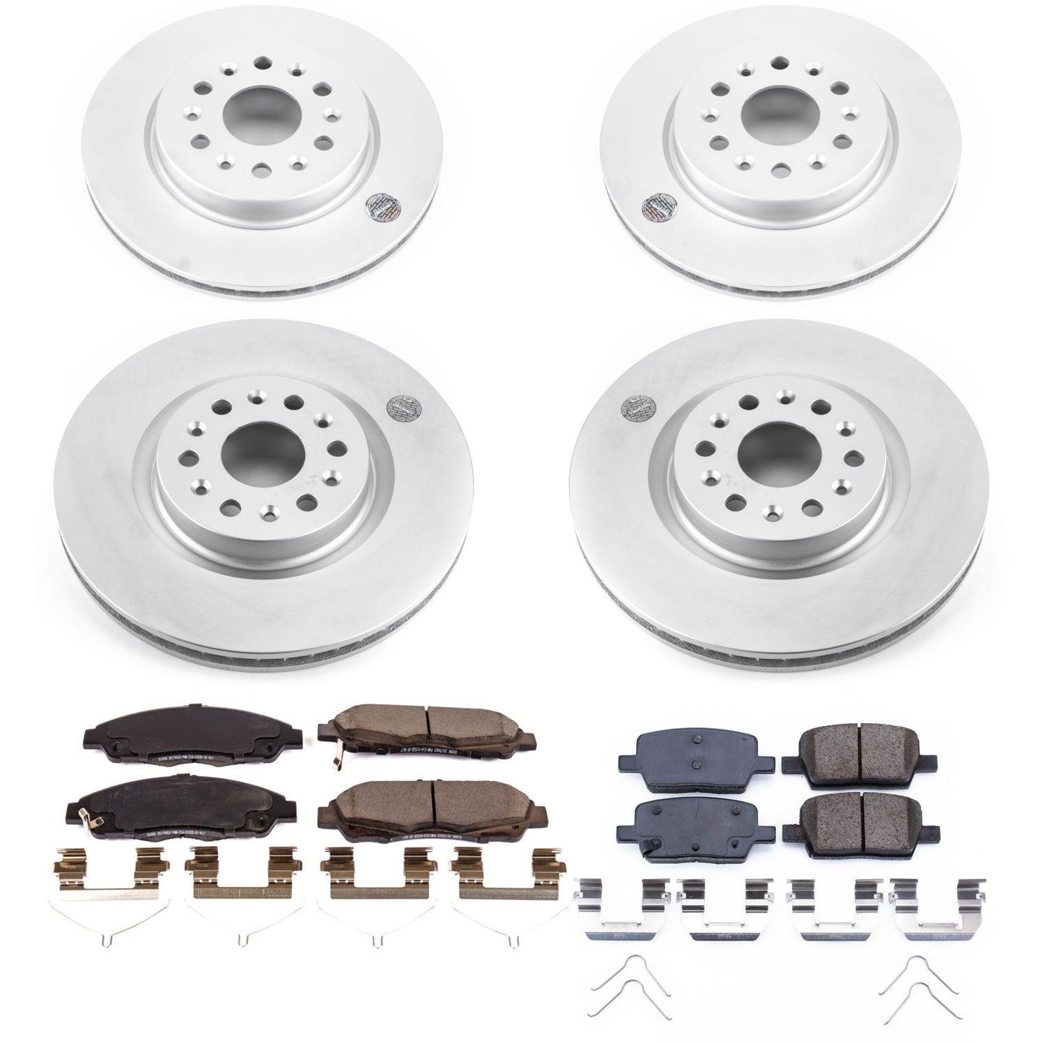 Genuine Geomet Coated Rotor and Low-Dust Ceramic Brake Pad Kit