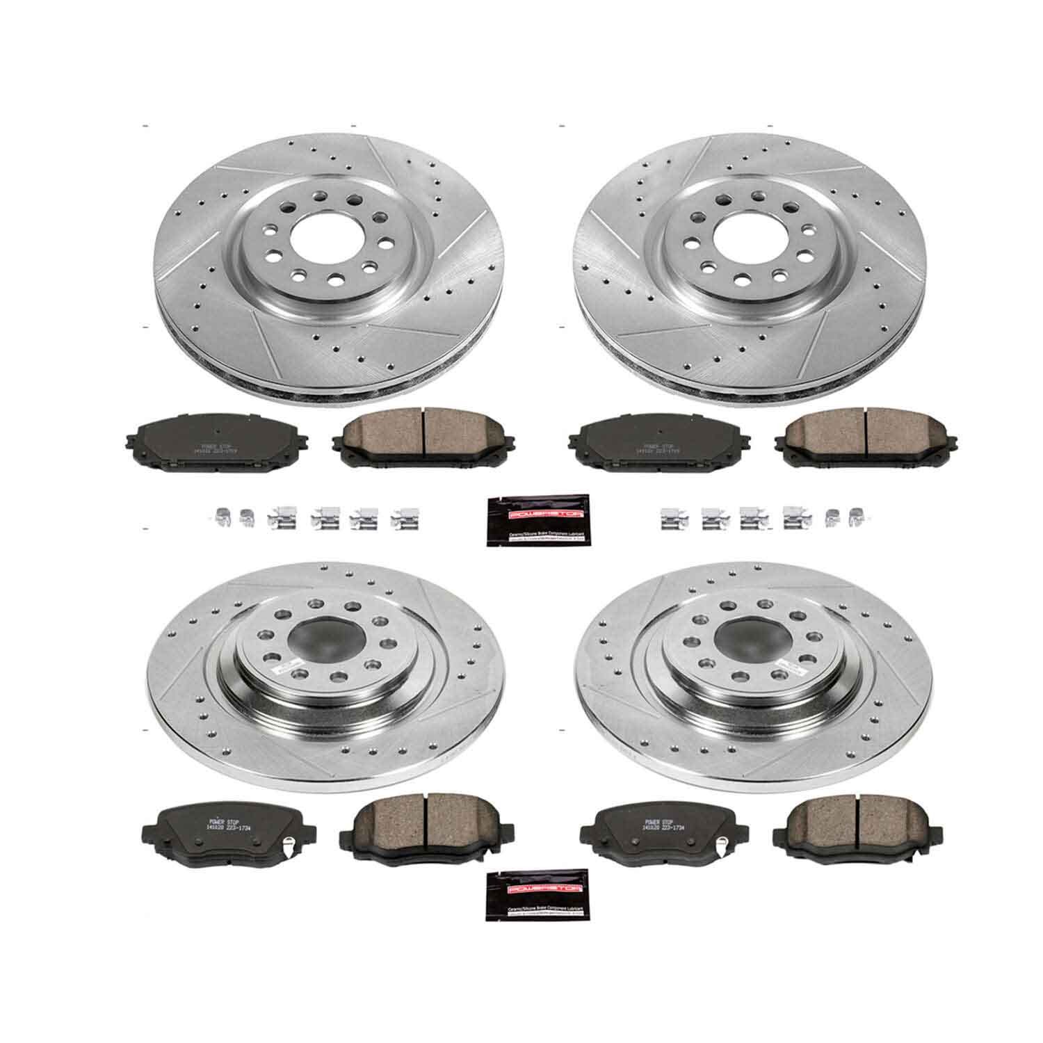 Z23 Daily Driver Carbon-Fiber Ceramic Brake Pad and Drilled & Slotted Rotor Kit