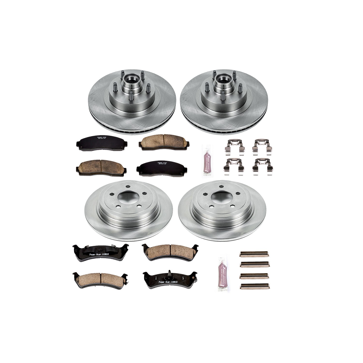 OE Stock Replacement Low-Dust Ceramic Brake Pad and Rotor Kit