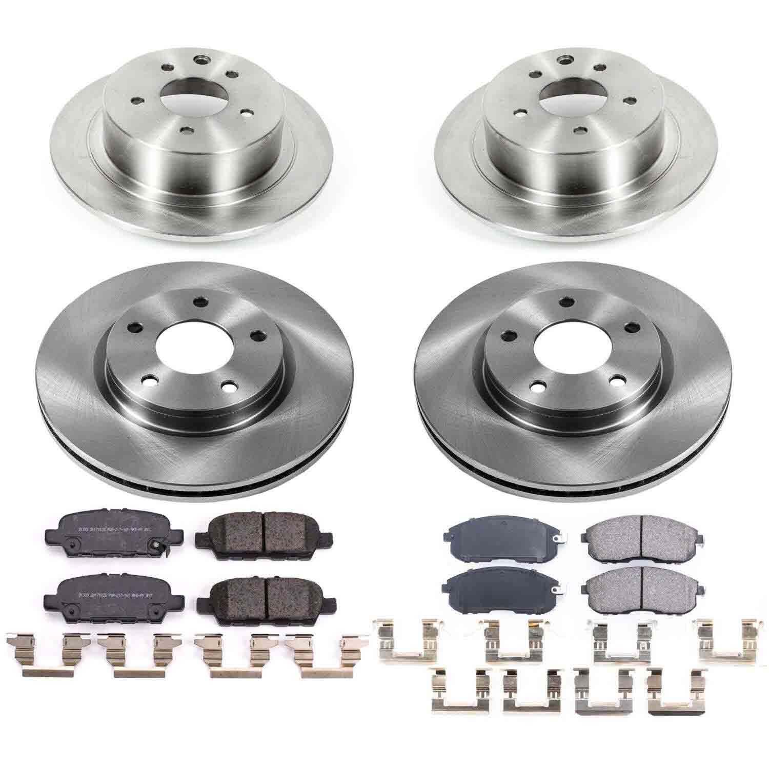 OE Stock Replacement Low-Dust Ceramic Brake Pad and Rotor Kit