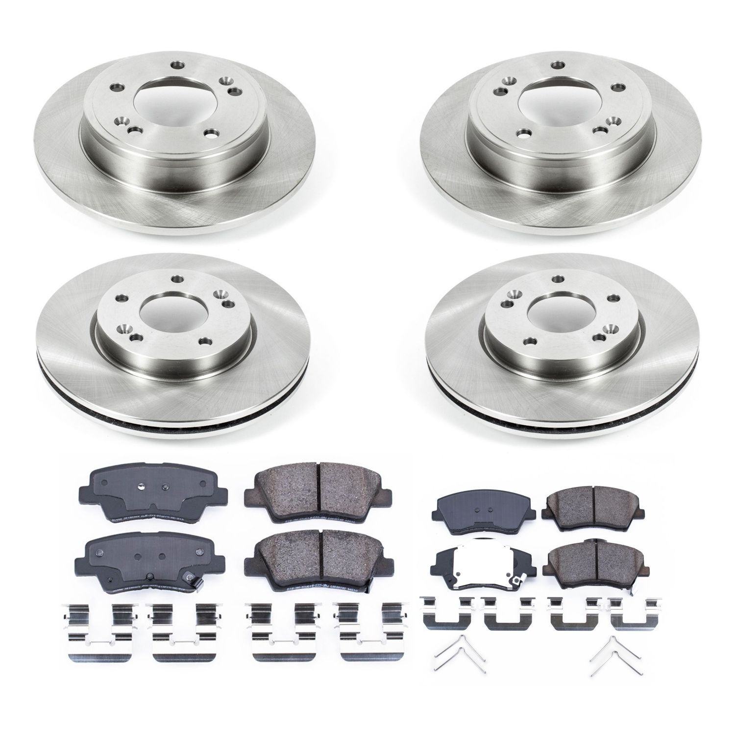 OE Stock Replacement Low-Dust Ceramic Brake Pad and Rotor Kit