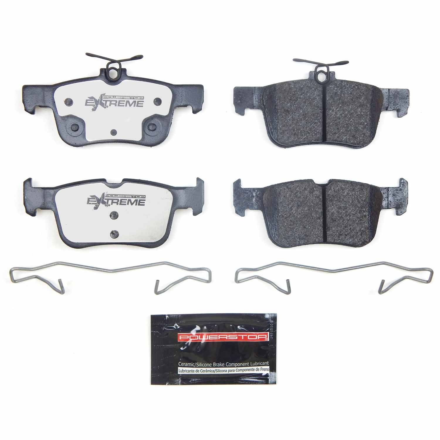 PowerStop - Z36 Truck and SUV Carbon-Fiber Ceramic Brake Pads with Hardware Kit